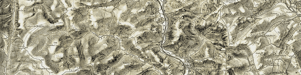 Old map of Watherston in 1903-1904
