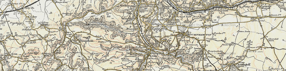 Old map of Watledge in 1898-1900
