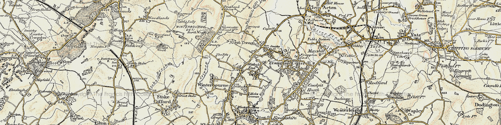 Old map of Watley's End in 1899