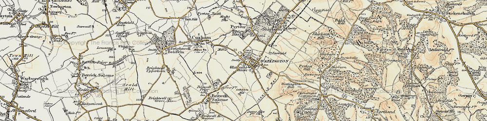 Old map of Watlington in 1897-1899
