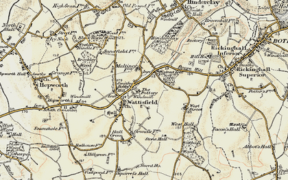 Old map of Wattisfield in 1901