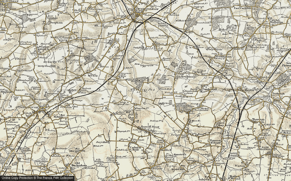 Old Map of Wattlefield, 1901-1902 in 1901-1902