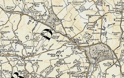 Old map of Watton at Stone in 1898-1899