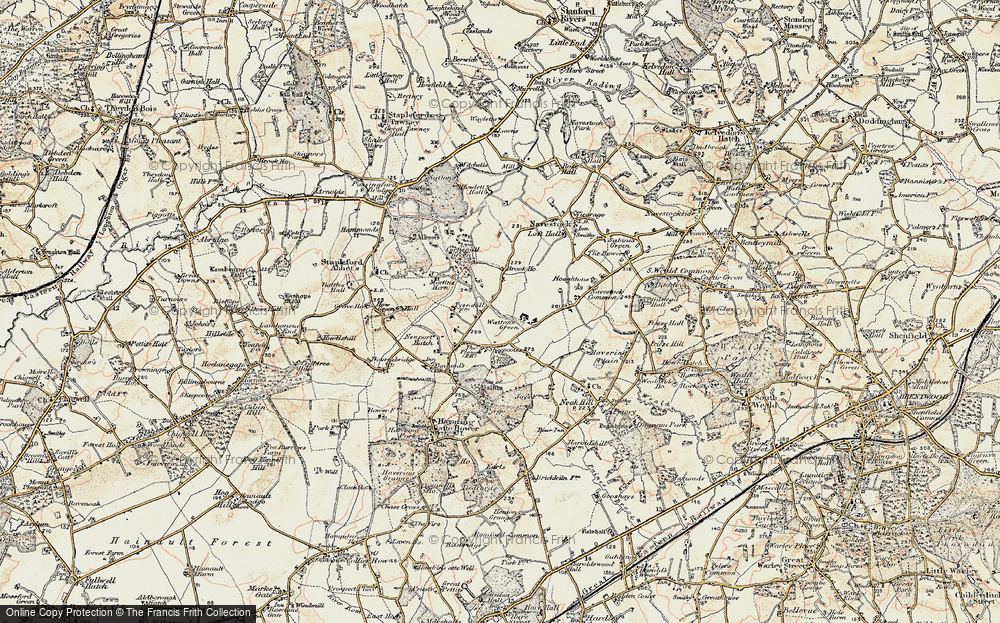 Old Map of Watton's Green, 1898 in 1898