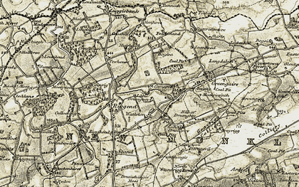 Old map of Wattston in 1904-1905