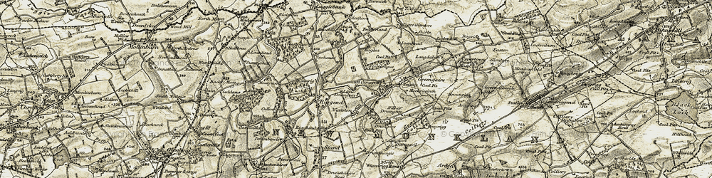 Old map of Wattston in 1904-1905