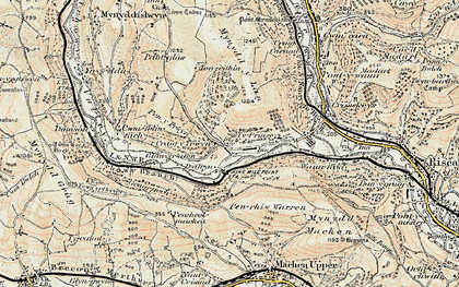 Old map of Wattsville in 1899-1900