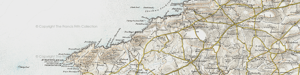 Old map of Aberdinas in 0-1912