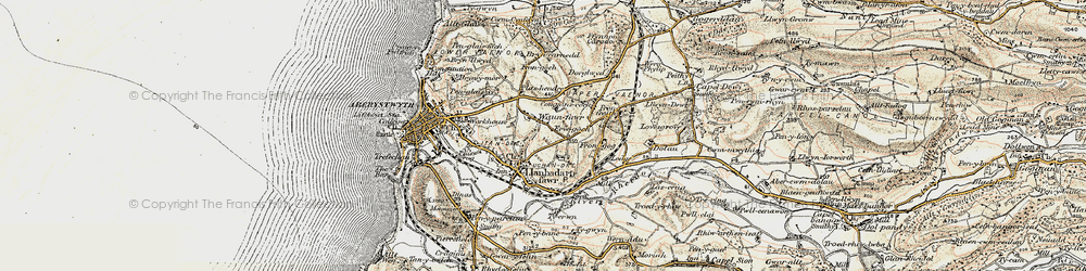 Old map of Bryncarnedd in 1901-1903