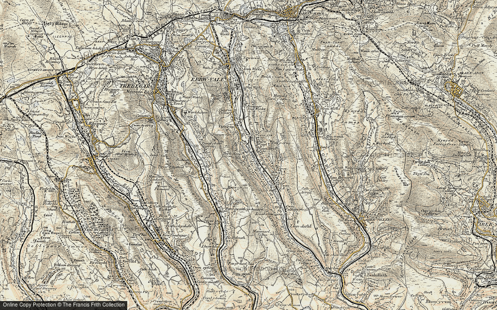 Old Map of Waun-Lwyd, 1899-1900 in 1899-1900