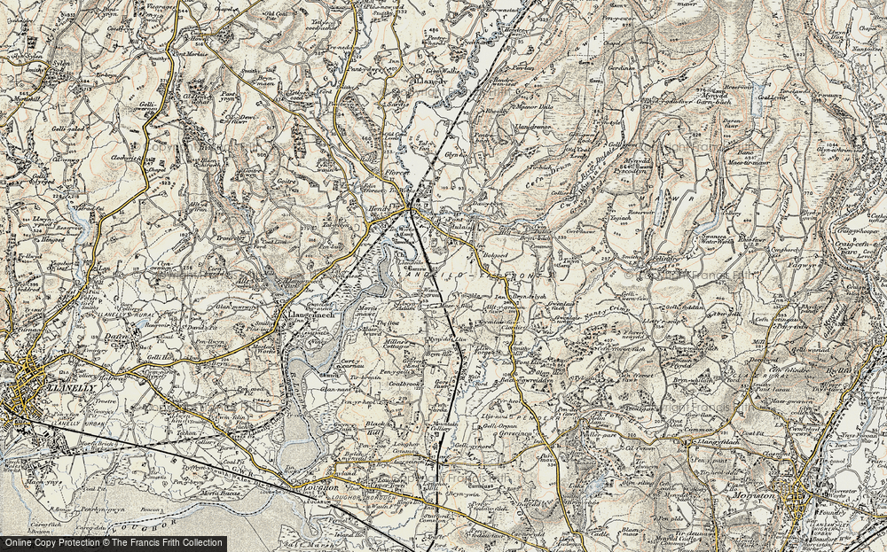 Old Map of Waungron, 1900-1901 in 1900-1901