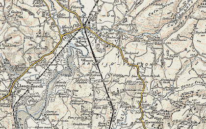 Old map of Waungron in 1900-1901