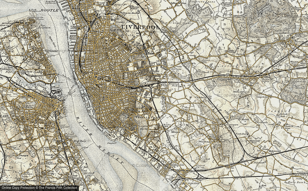 Old Map of Wavertree, 1902-1903 in 1902-1903