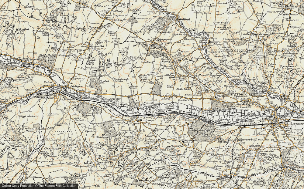 Old Map of Wawcott, 1897-1900 in 1897-1900