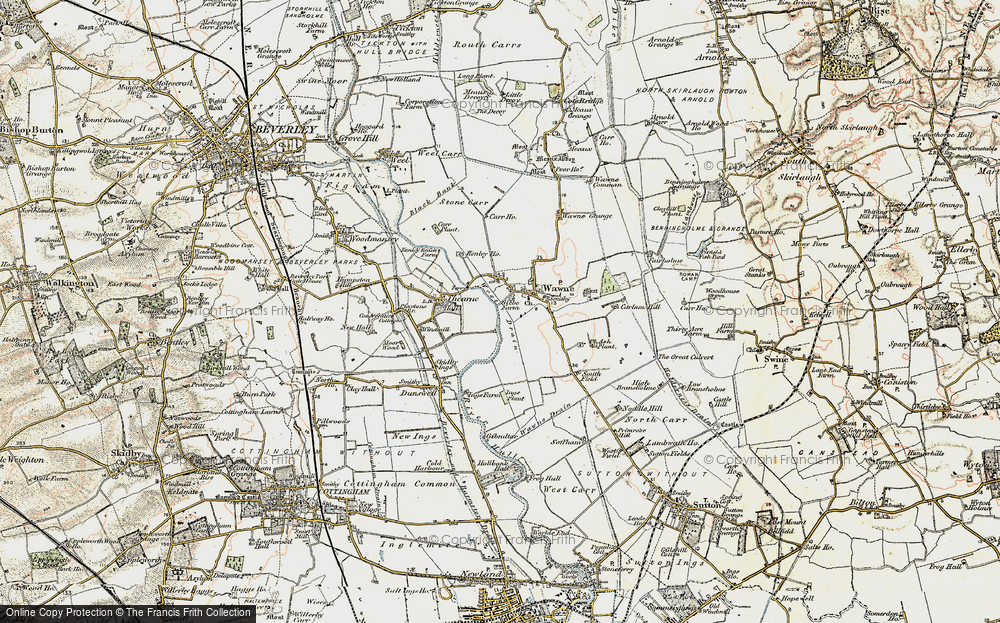 Old Map of Wawne, 1903-1908 in 1903-1908