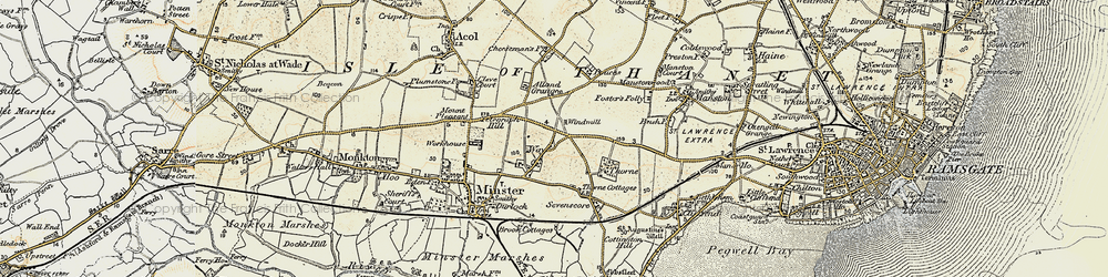 Old map of Way in 1898-1899