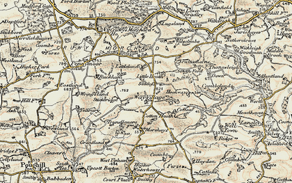 Old map of Westway in 1899-1900