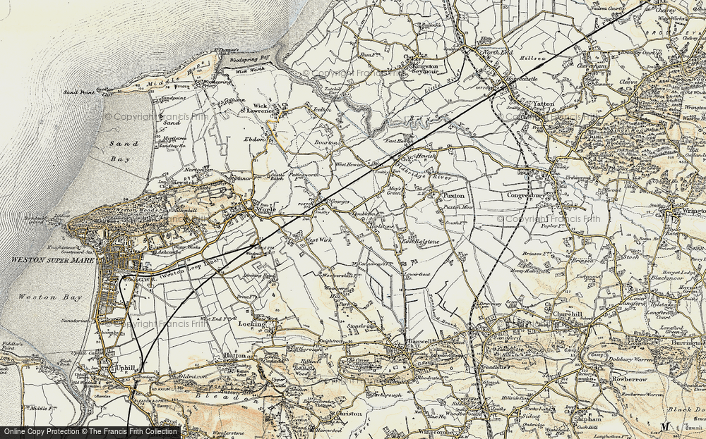 Old Map of Way Wick, 1899-1900 in 1899-1900