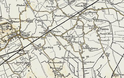 Old map of Way Wick in 1899-1900