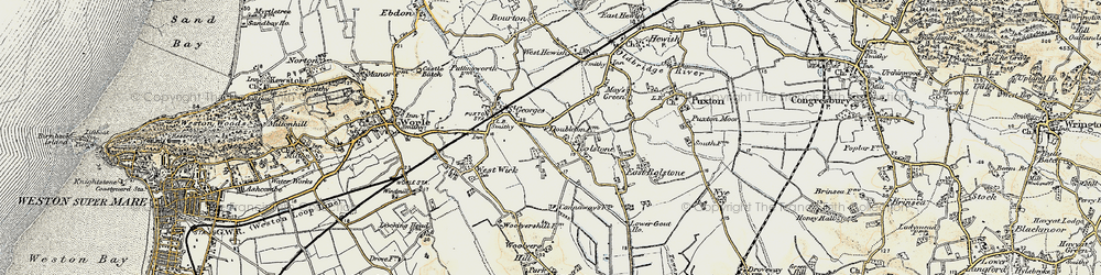 Old map of Way Wick in 1899-1900