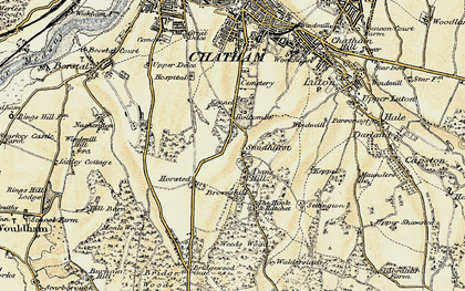 Old map of Wayfield in 1897-1898