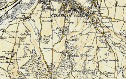 Old map of Rochester Airport in 1897-1898