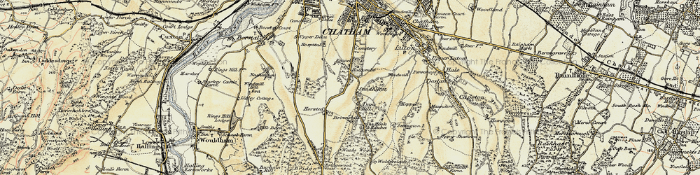 Old map of Wayfield in 1897-1898