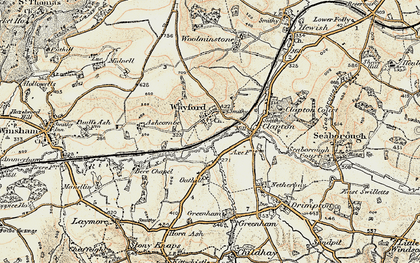 Old map of Wayford in 1898-1899