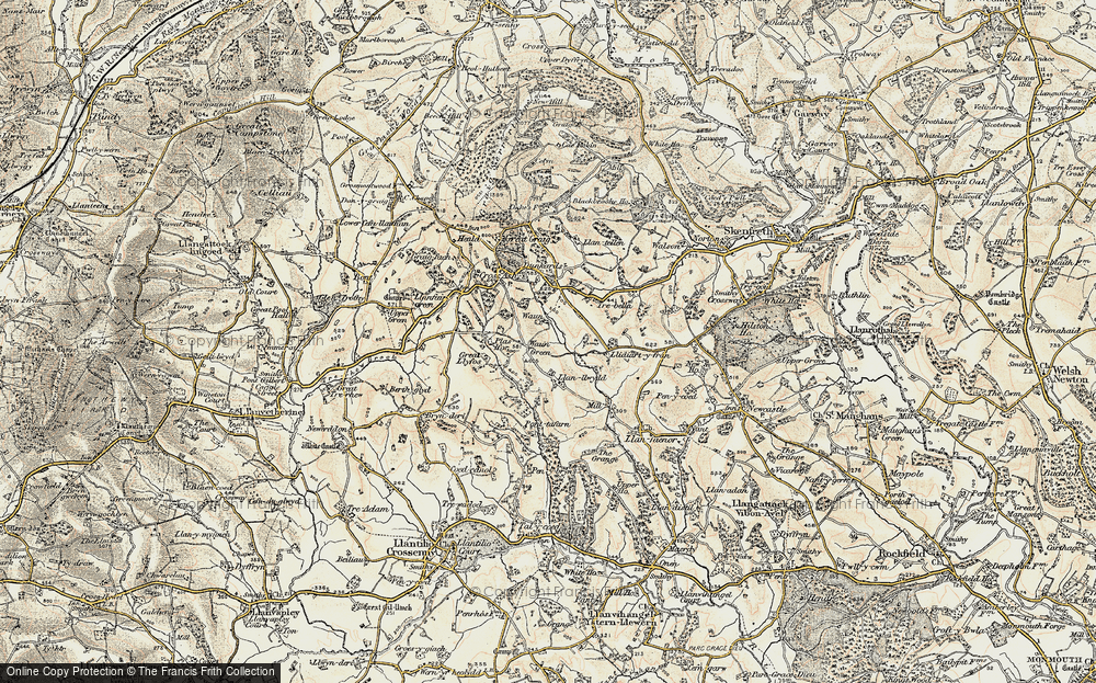 Old Map of Wayne Green, 1899-1900 in 1899-1900