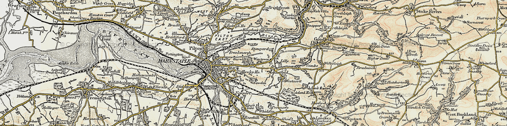 Old map of Waytown in 1900