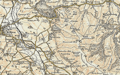 Old map of Bicknoller Post in 1898-1900