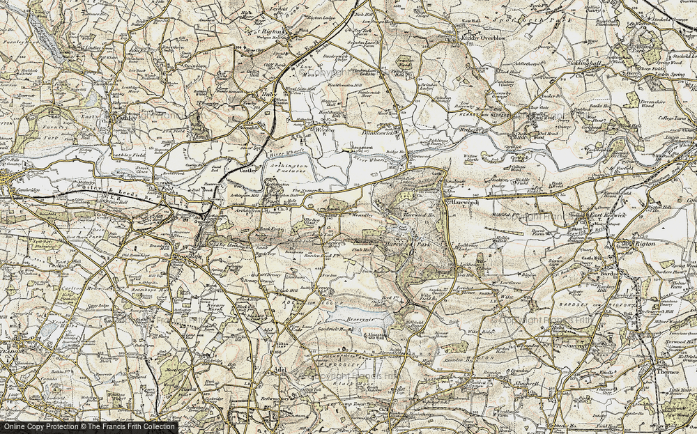 Old Map of Weardley, 1903-1904 in 1903-1904