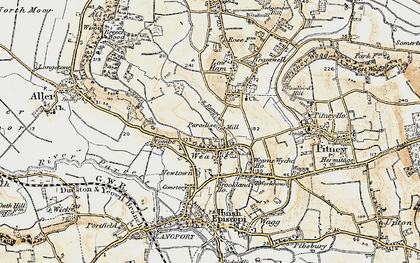 Old map of Wearne in 1898-1900