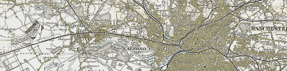 Old map of Weaste in 1903