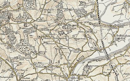 Old map of Weaven, The in 1899-1900