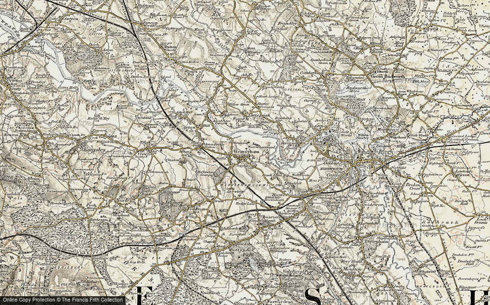 Old Map of Weaverham, 1902-1903 in 1902-1903