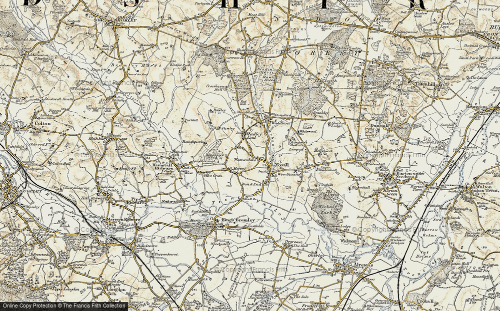 Old Map of Weaverslake, 1902 in 1902