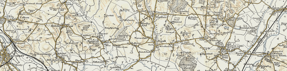 Old map of Weaverslake in 1902
