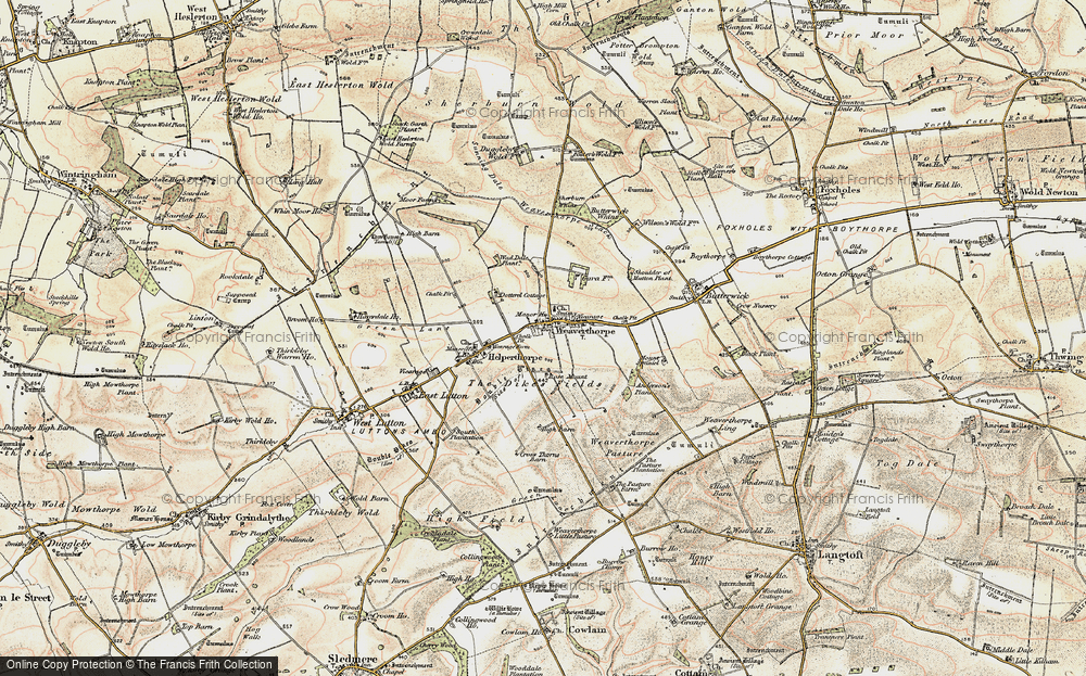 Old Map of Historic Map covering Beeches, The in 1903-1904