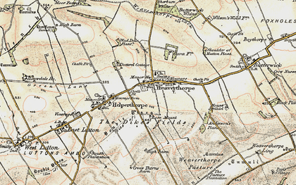 Old map of Butterwick Whins in 1903-1904