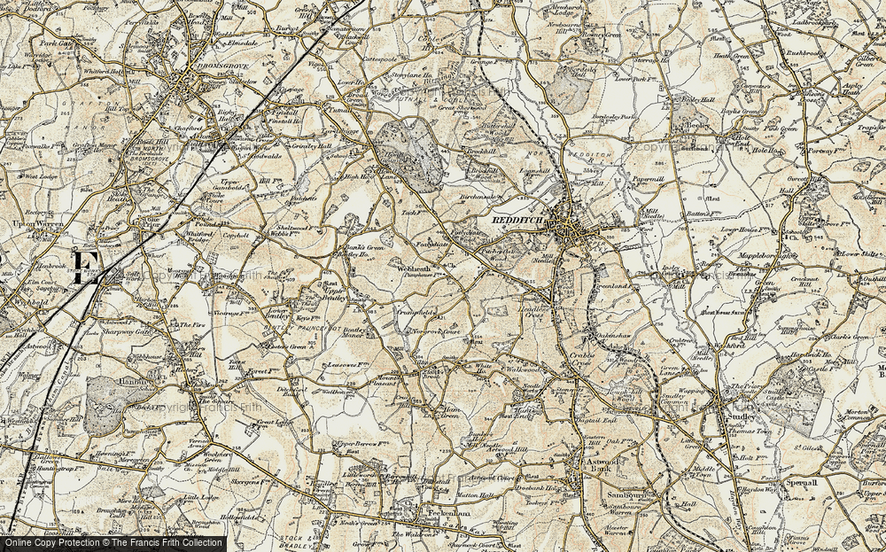 Old Map of Webheath, 1901-1902 in 1901-1902