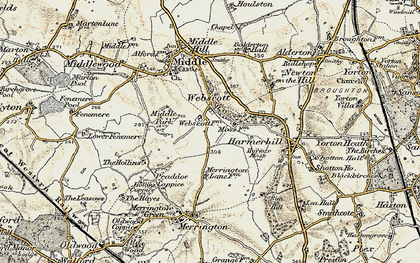 Old map of Webscott in 1902