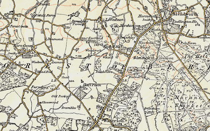 Old map of Wecock in 1897-1899