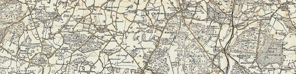 Old map of Wecock in 1897-1899