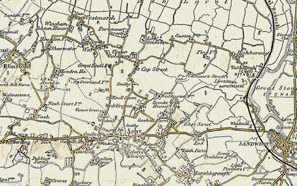 Old map of Weddington in 1898-1899