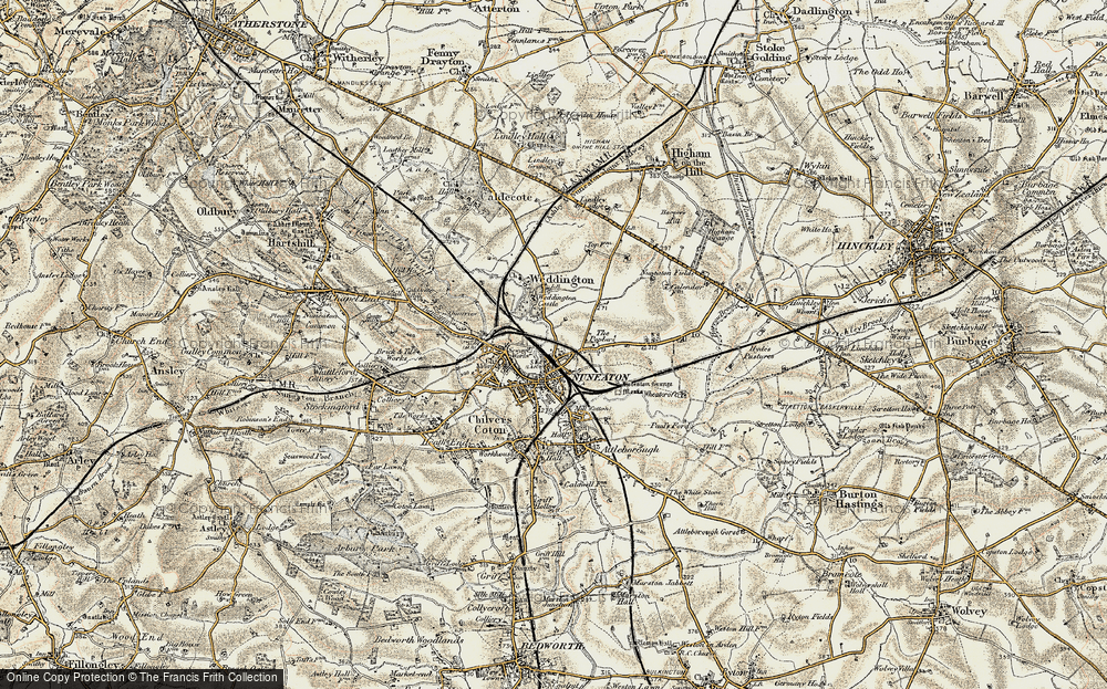 Old Map of Weddington, 1901-1902 in 1901-1902