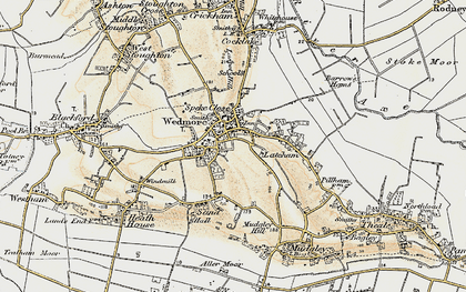 Old map of Wedmore in 1899-1900