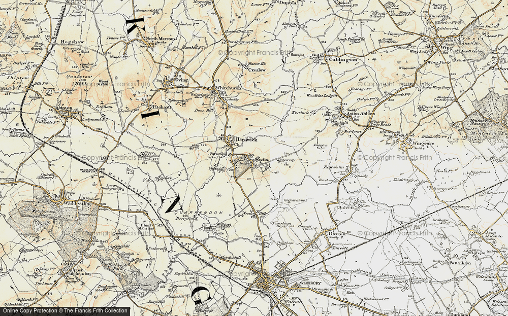 Old Map of Weedon, 1898 in 1898