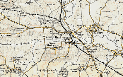 Old map of Weedon Bec in 1898-1901