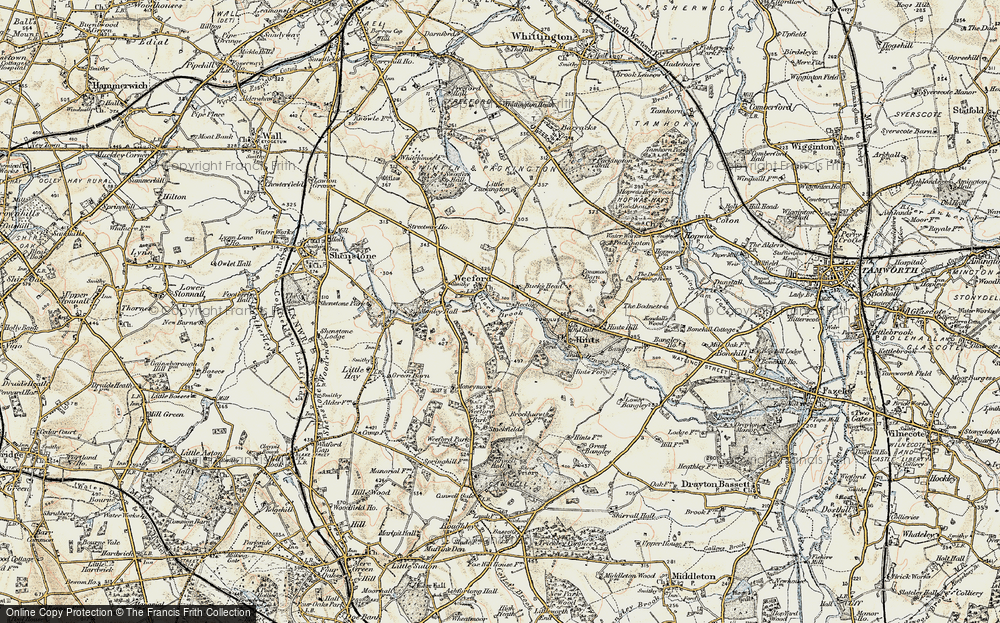 Old Map of Weeford, 1901-1902 in 1901-1902